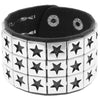 European and American Punk Street Photography Nightclub Pentagram Square Rivet Bracelet Couple PU Leather Bangle - Image 3