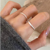 Silver Rings for Women Couple Minimalist Narrow Sparckling Star Jewelry Birthday Gift Prevent Allergy - Image 6