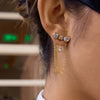 Yori Sparkling White Cubic Zirconia Tassel Earrings Daily Stainless Steel Versatile Pvd Jewelry - Image 3