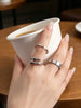 3Pcs/Set Gold Plated Clover Ring Set for Women Cubic Zirconia Stackable Rings Jewelry Gift - Image 3