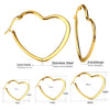 316L Stainless Steel Heart Shape Earrings Sweety Hoop Earring Gold/Silver Color for Women Jewelry Accessories - Image 1