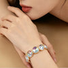 crystal bracelet For Women colorful Geometric rhinestone square elastic thread red white pink bracelet boho style - Image 34