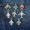 Classic Aircraft Model Fighter Jet Shaped Enamel Pins Funny B2 Bomber Design Golden Brooches - Image 1