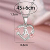 Cute Female A-Z Letter Flower Pendant Necklace Silver Color Wedding Jewelry Gift For Women - Image 2