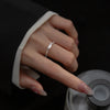 Silver Square Zircon Adjustable Rings For Women Engagement Jewelry Jewellery Argent - Image 3