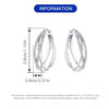 Openwork Leaf Pattern Hoop Earrings with Sculpted Detail - Image 78