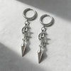 Punk Rock Pointed Star Moon Pendant Earrings for Women Men Hiphop Geometric Metal Circular Ear Buckle Earrings Gothic Jewelry - Image 1