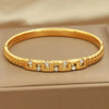 Classic Design Stainless Steel Crystal Flower Bangles for Women Jewelry Letter X Pearl Beads Bracelet - Image 4