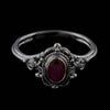 Wosikate Vintage Ruby Amethyst Thai Silver Black Ring For Women With Silver Plated Jewelry Adjustable Finger Ring - Image 3