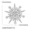 Christmas Classic Rhinestone Snowflake Brooches for Women Pearl Ice Crystal Pins Office Party Friend Year Gifts Accessories - Image 16