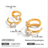 Delicate Cubic Zirconia Earrings For Women Gold Plated Stainless Steel Clip Earrings Simple Jewelry Gift - Image 8
