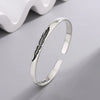 Retro Simple Feather Bangles Silver Temperament Personality Opening Bracelets - Image 4