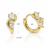 Minimalism Brass Twisted Pear Hoop Earring Women Gold Double Plated Marquise Contour Droplet Huggies Earring - Image 7