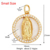 Shell Gold Inlaid Zirconia Charm Geometry Pendant,Holy Religious Jesus Virgin Mary Jewelry Necklace Accessories Supplies - Image 36