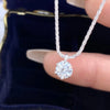 Loutf Sparkling Diamond White Pendant Necklace for Women Silver Jewelry - Image 3
