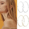 Large Thin Hoop Earrings in Stainless Steel 30mm to 100mm - Image 3