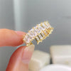 Open Square Ring with Cubic Zirconia Accents in Gold-Tone or Silver-Tone - Image 11