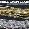 Glitter1.5mm-2mm Nail Chain Charm Claw Chain 3D Gold Silver Diamond Metal Parts Nail Pearls For Nail Chain Bulk Can Be Cut - Image 2