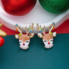 Christmas Red Zircon Crystal Bow Stud Earrings For Women Heart Shape Bowknot Christmas Earring Year Festival Jewelry - Image 9