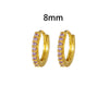 2PCS Stainless Steel Water Drop Hoop Earring For Women Gold Plated Cubic Zirconia Square Earring Piercing Jewelry - Image 8