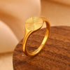 Minimalist Dainty Rays Texture Circle Index Ring Gold Plated Stainless Steel Ring For Women - Image 4