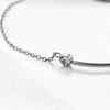 Half-rod Bracelet and Chain A Zircon Pendant For Women Stack Link Cuff Jewelry Birthday Gift to Her - Image 3