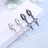 Small Hoop Earrings Smooth Tiny Huggies With Hollow Cross Star Pendants Female Dangle Earring Cute Piercing Earring Gifts - Image 1