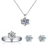 Silver Jewelry Set for Women Necklace Earrings Ring Set, Bridal Wedding Jewelry Gift - Image 5