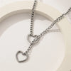 Vintage Hollow Heart Necklace for Women Girls Simple Y Shape Stainless Steel Long Pendant Toggle Necklace Jewelry Gift - Image 4
