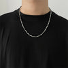 Hip Hop Titanium Steel Necklace Handmade Square Rhombus Chain Bamboo Chain Men's and Women's Clavicle Chain Accessories - Image 4