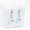 Female Rainbow Crystal Water Drop Earrings Boho Silver Color Zircon Stone Long Dangle Earrings For Women Girl's Wedding Jewelry - Image 8