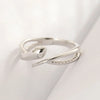 Silver Snake Ring Adjustable Simplicity for Women Girlfriend Jewelry Wedding Gifts - Image 4