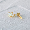1PC Silver Crown Opal Piercing Earring for Women Ear Studs Cartilage Earring Body Jewelry Gift - Image 2