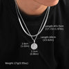 2pcs/set Compass Necklace for Men Boys,Stainless Steel Viking North Star Anchor Medal Round Coin Pendant,Punk Jewelry Gift - Image 9