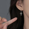 Classics Four Pointed North Star Small Hoop Earring For Women Silver Color Drop Earrings Hollow Star Earring - Image 5