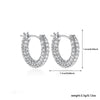 Cubic Zirconia Huggie Hoop Earrings in Gold-Tone Stainless Steel - Image 17
