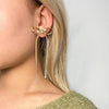 Snake Chain Bow Drop Stud Earrings for Women Gold Plated Bowknot Long Tassels Earring Party Jewelry - Image 5