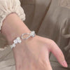 Vintage Plum Blossom Open Bracelet Bangles for Women Jewelry Chinese Stainless Steel Party Big Bangle For Girls - Image 5