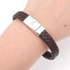 Braided Leather Alloy Magnetic Buckle Bracelet Men Jewelry Charms Design Simple Leather Bracelet For Women Men Jewelry Gift - Image 4