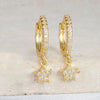 Women Stainless Steel Double Chain Hoop Earrings Crystal Tassel Earrings Party Wedding Jewelry Statement Gift - Image 3
