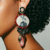 Metal Flying Bird Flower Dangle Earrings Classic Vintage Earrings Women's Daily Jewelry Accessories - Image 1