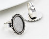 Fit 13x18mm 5pcs Bronze Antique Silver Plated Color Oval Adjustable Ring Settings Blank/Base,Fit 13x18mm Glass Cabochons - Image 6