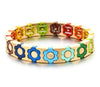 Colorful Enamel Heart Bead Bracelet with Elastic Fit in Multiple Colors - Image 13