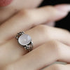 Silver Open Finger Ring Golden Clear CZ Square Droplet Geometric Punk For Women Jewelry Gift - Image 19