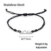 Stainless Steel Mountain Charms Cord Bracelets for Women Men Adjustable Rope Knot Bracelet Jewelry Couple Gift - Image 12