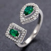Geometric Shaped Cuff Opening Rings for Women Silver Color/Gold Color Noble Cubic Zirconia Ring Accessory Jewelry - Image 2