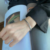Retro Simple Feather Bangles Silver Temperament Personality Opening Bracelets - Image 2