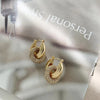 Zircon Circle Huggie Hoop Earrings for Women Geometric U Shape Hoops Ear Buckle Gold Plated Stainless Steel Jewelry Gift - Image 5