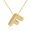 26 Letters Necklaces For Women Man Gold Color Alphabet Zircon Pendant Birthday Party Gift Jewelry - Image 11
