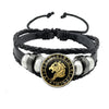 12 Constellation Bracelet Scorpio Sagittarius Capricorn Aquarius Black Rope Leather Button Bracelet Zodiac Jewelry For Gift - Image 12